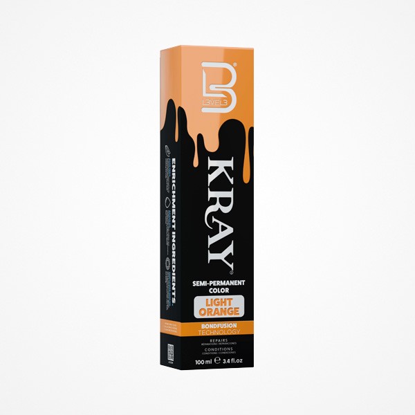 SEMI-PERMANENT COLOR LIGHT ORANGE KRAY 100ML L3VEL3