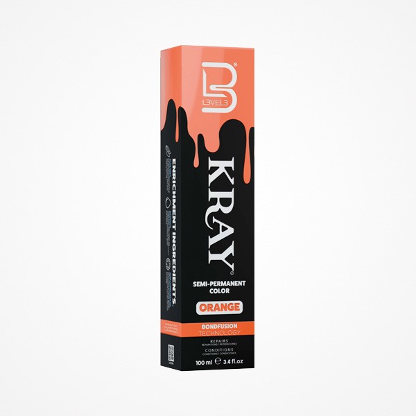 SEMI-PERMANENT COLOR ORANGE KRAY 100ML L3VEL3