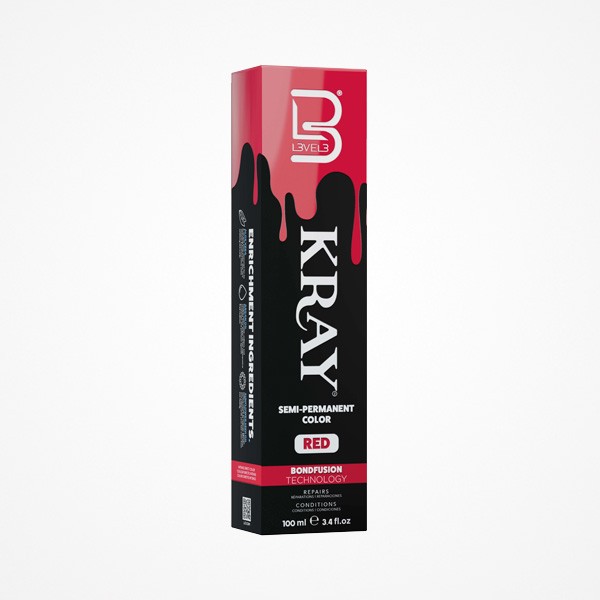 SEMI-PERMANENT COLOR RED KRAY 100ML L3VEL3