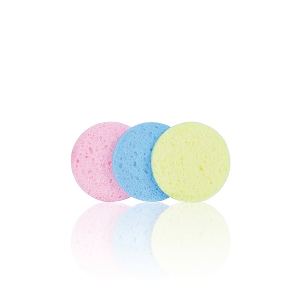 Set Esponjas Desmaquillar 80mm Circle Colours 3unds Bifull