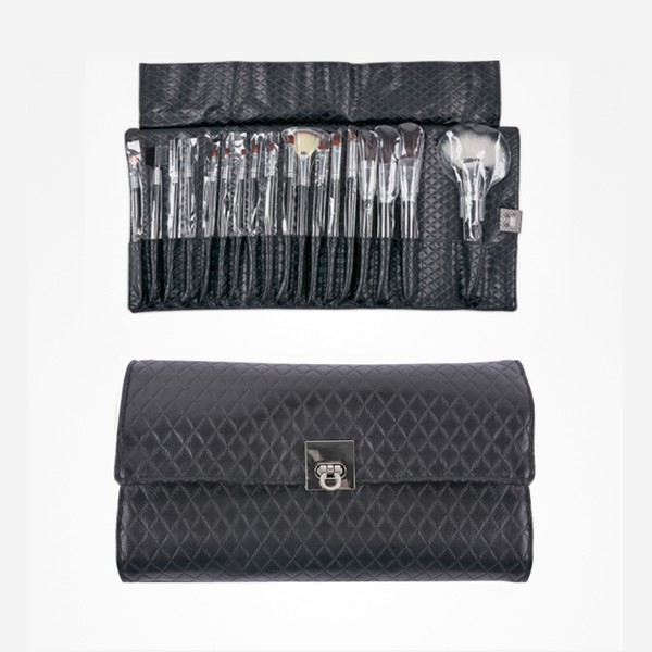 Set Estuche 18 Pinceles de Piel Cleissy Black Bifull