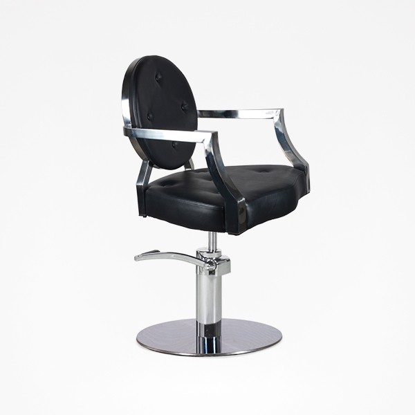 Sillón Tocador Mirtha Negro con Pie Redondo y Bomba Hid