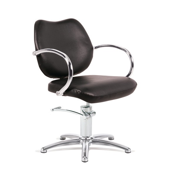 Sillón Tocador Negro Volga Mas Bomba Hidráulica y Mas Pie de Estrella Bifull
