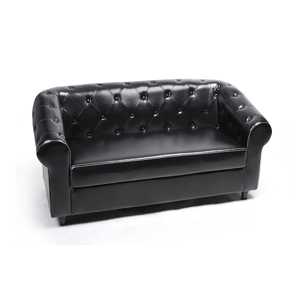 Sillon Espera KARPATOS 3 puestos Negro brillo 079