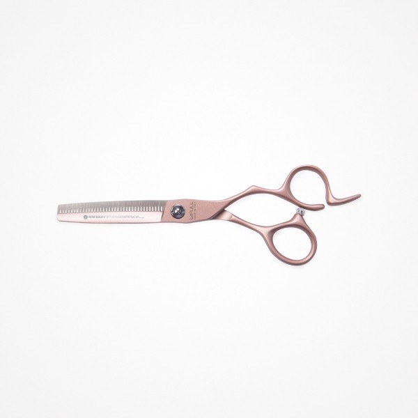 TIJERA DE ENTRESACAR ROSE GOLD 6" ACERO JAPONÉS 440C BIFULL
