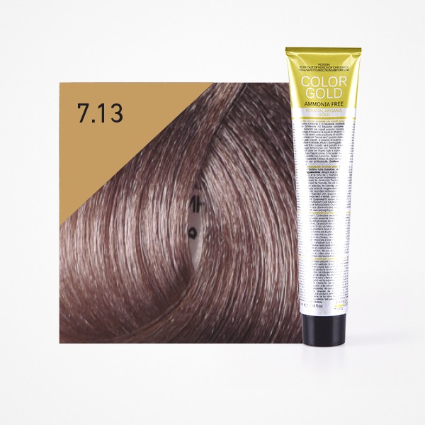 TINTE SIN AMONIACO COLOR GOLD 7.13 RUBIO BEIGE 100ML DESIGN LOOK