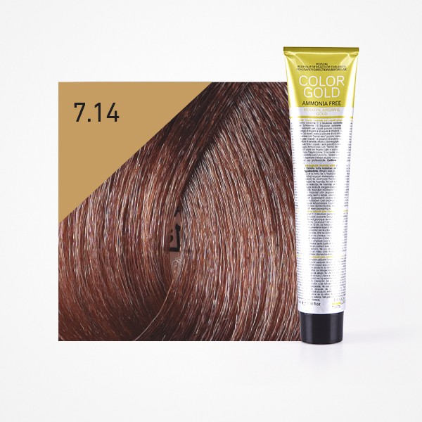 TINTE SIN AMONIACO COLOR GOLD 7.14 TABACO 100ML DESIGN LOOK