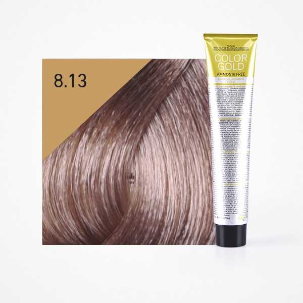 TINTE SIN AMONIACO COLOR GOLD 8.13 RUBIO CLARO BEIGE 100ML DESIGN LOOK