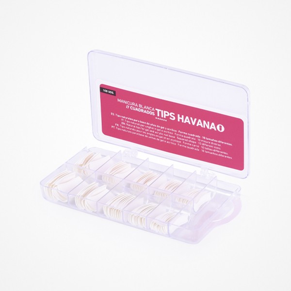 TIPS HAVANA 100 UDS NATURALES CON FORMA CUADRADA BIFULL
