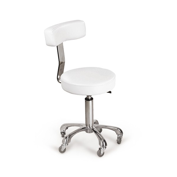 Taburete con respaldo GARDENIA BLANCO