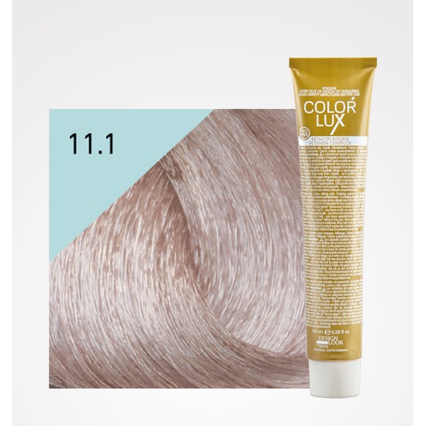 Tinte Color Lux 11.1 Super Rubio Platino Ceniza 100ml Design Look