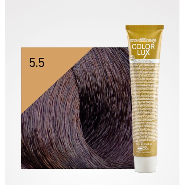 Tinte Color Lux 5.5 Castaño Claro Caoba 100ml Design Look