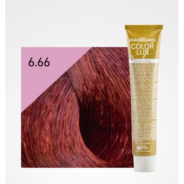 Tinte Color Lux 6.66 Rubio Oscuro Rojo Intenso 100ml Design Look
