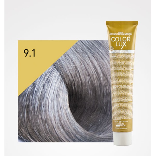 Tinte Color Lux 9.1 Rubio Clarisimo Ceniza 100ml Design Look