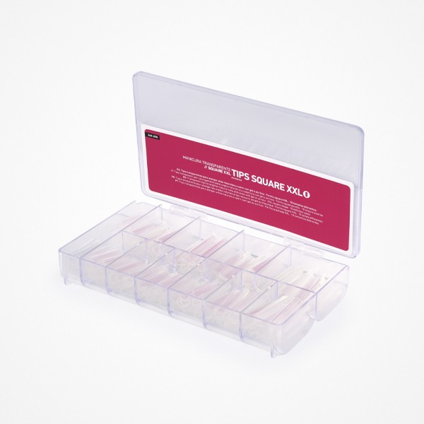 Tips XXL Square 360 Uds  Transparentes para alargar uñas naturales