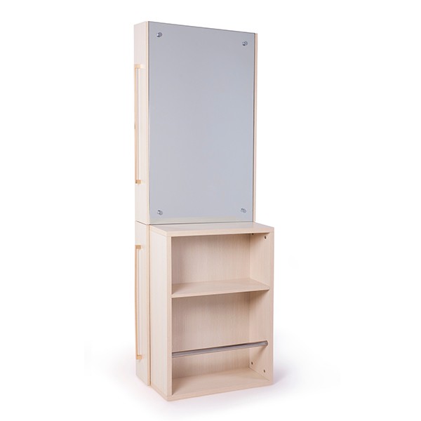 Tocador 1 Pto MALTA Roble Claro con mueble auxiliar incorporado